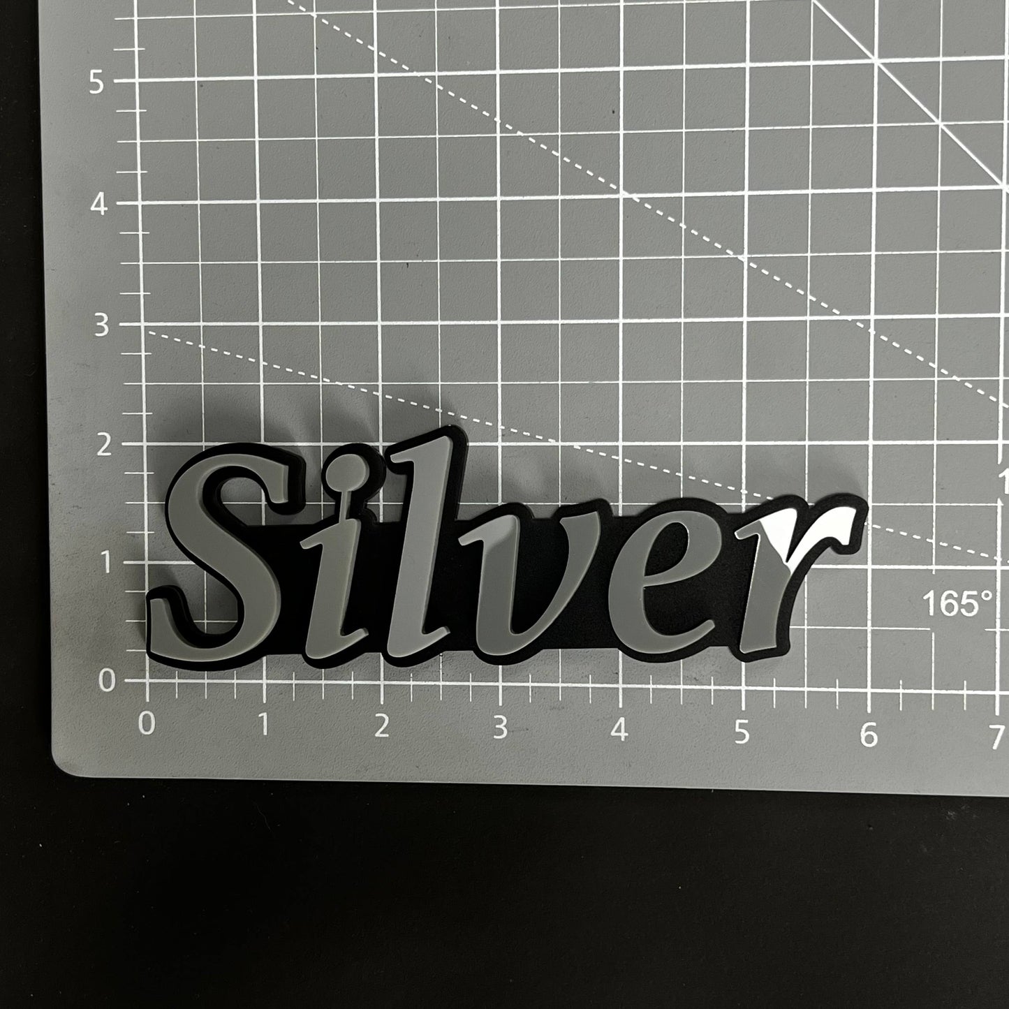 1PC Silver 3D Acrylic Badge - Car Truck Emblem Fender Tailgate Trunk Sticker