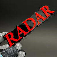 1PC RADAR 3D Acrylic Badge - Car Truck Emblem Fender Tailgate Trunk Sticker