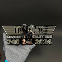 1PC TOP COAT 3D Acrylic Badge - Car Truck Emblem Fender Tailgate Trunk Sticker