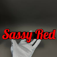 1PC Sassy Red 3D Acrylic Badge - Car Truck Emblem Fender Tailgate Trunk Sticker
