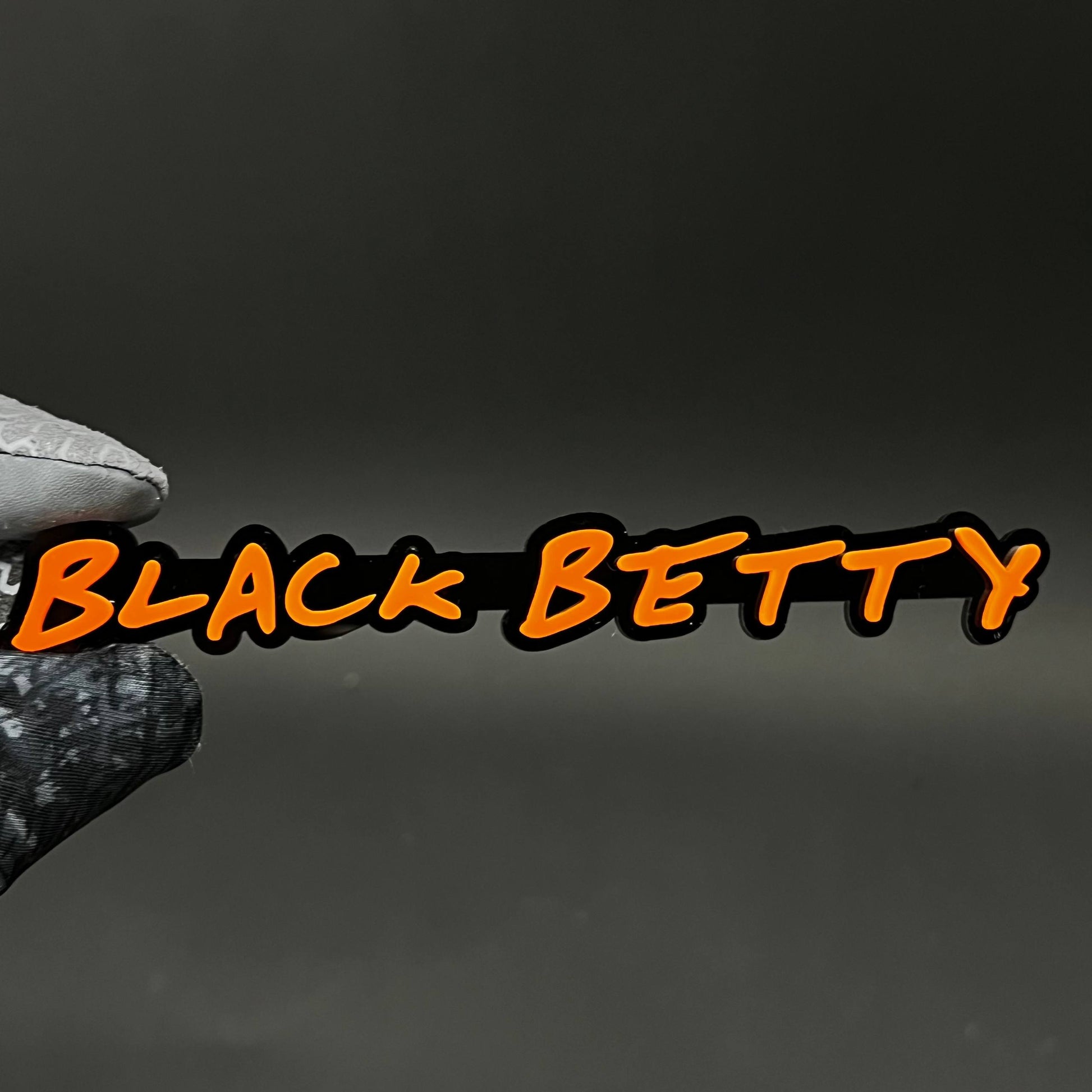 1PC Black Betty 3D Acrylic Badge - Car Truck Emblem Fender Sticker