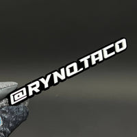 1PC @RYNQ.TACO 3D Acrylic Badge - Car Truck Emblem Fender Tailgate Trunk Sticker