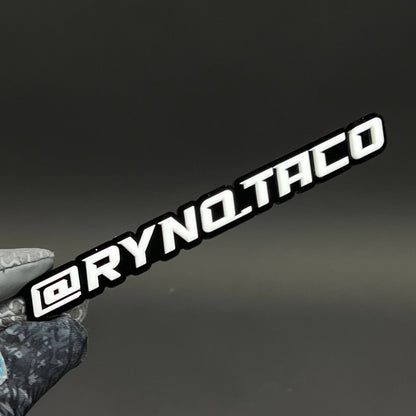 1PC @RYNQ.TACO 3D Acrylic Badge - Car Truck Emblem Fender Tailgate Trunk Sticker