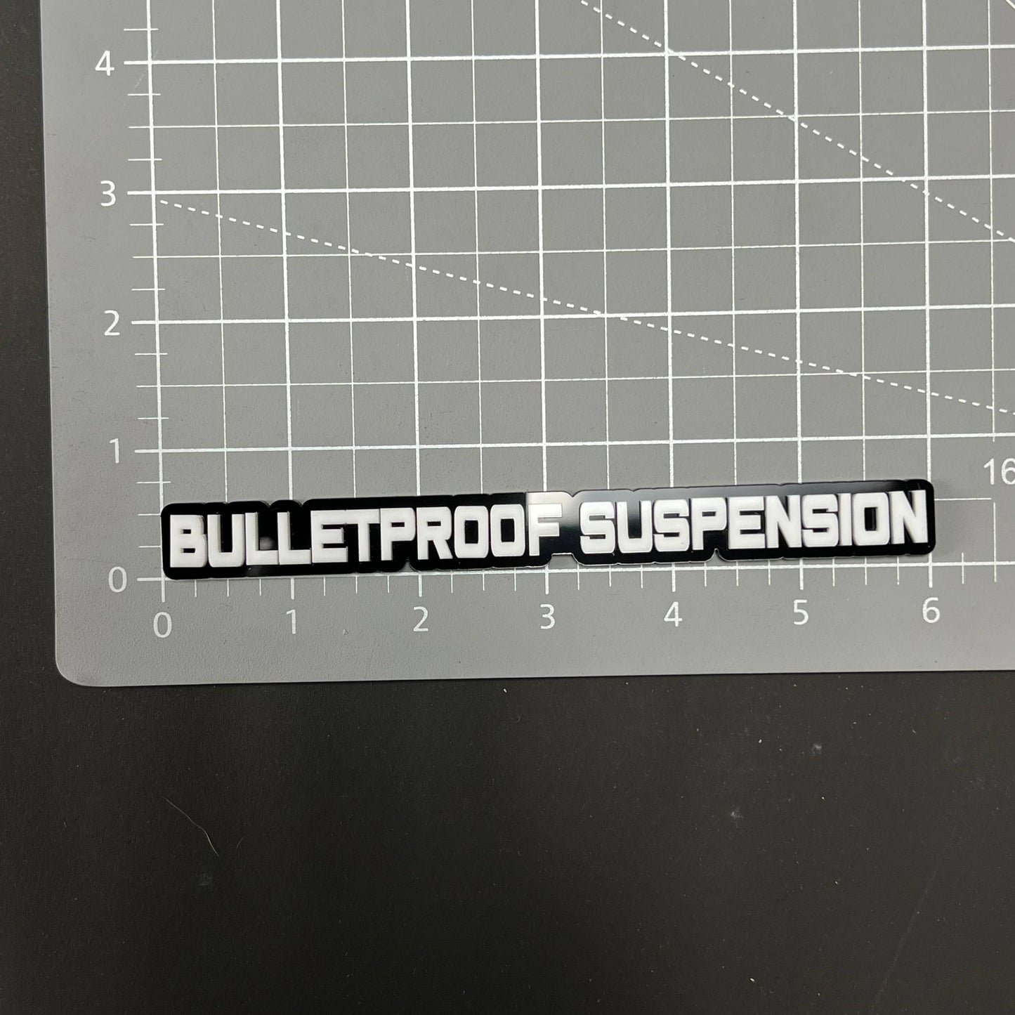 1PC BULLETPROOF SUSPENSION 3D Acrylic Badge - Car Truck Emblem Fender Sticker