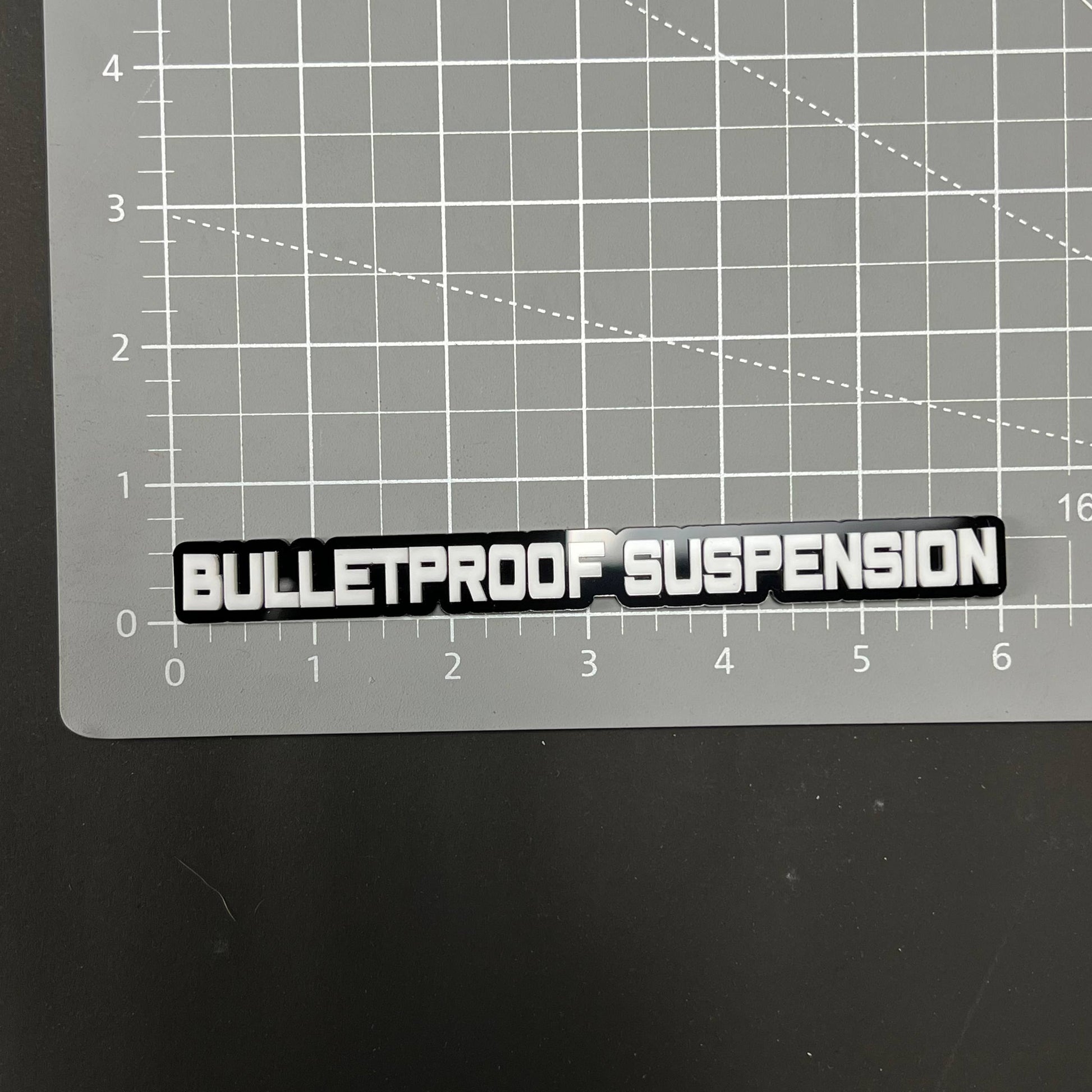 1PC BULLETPROOF SUSPENSION 3D Acrylic Badge - Car Truck Emblem Fender Sticker