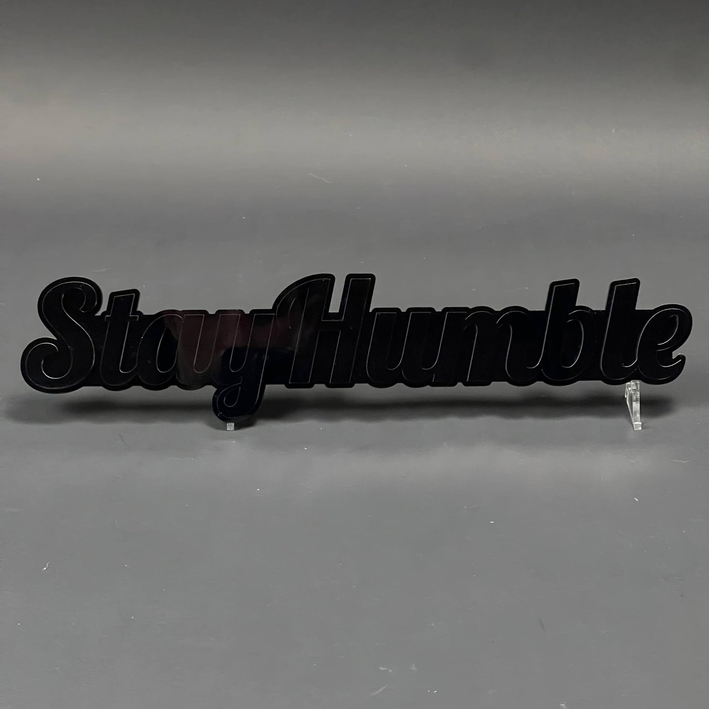 1PC Stay Humble 3D Acrylic Badge - Car Truck Emblem Fender Sticker
