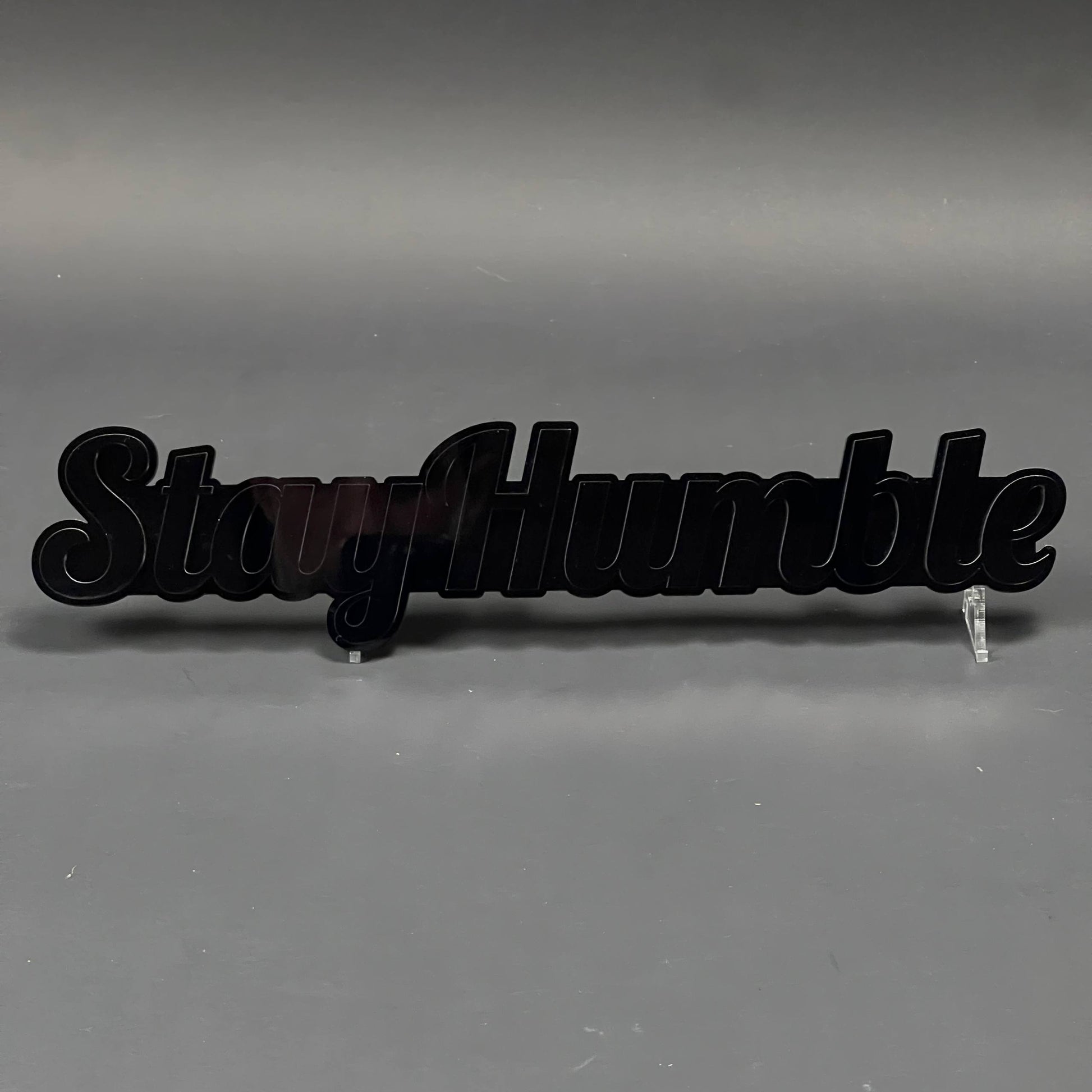 1PC Stay Humble 3D Acrylic Badge - Car Truck Emblem Fender Sticker