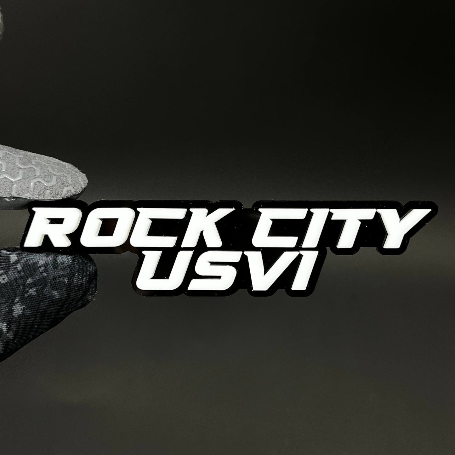 1PC ROCK CITY USVI 3D Acrylic Badge - Car Truck Emblem Fender Sticker