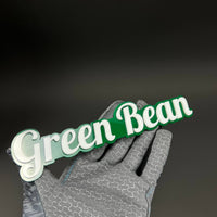 1PC Green Bean 3D Acrylic Badge - Car Truck Emblem Fender Tailgate Trunk Sticker