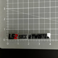 1PC LS2 Sick & Twisted 3D Acrylic Badge - Car Truck Emblem Fender Sticker