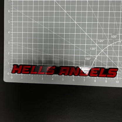 1PC HELLS ANGELS 3D Acrylic Badge - Car Truck Emblem Fender Sticker