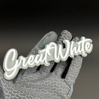 1PC Great White 3D Acrylic Badge - Car Truck Emblem Fender Sticker