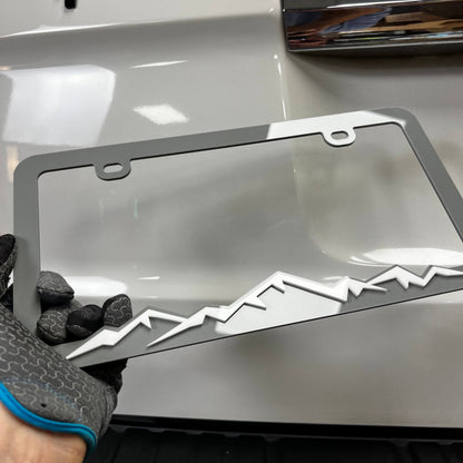 1PC Mountain Range 3D Acrylic Badge - Car Truck Emblem Fender Sticker