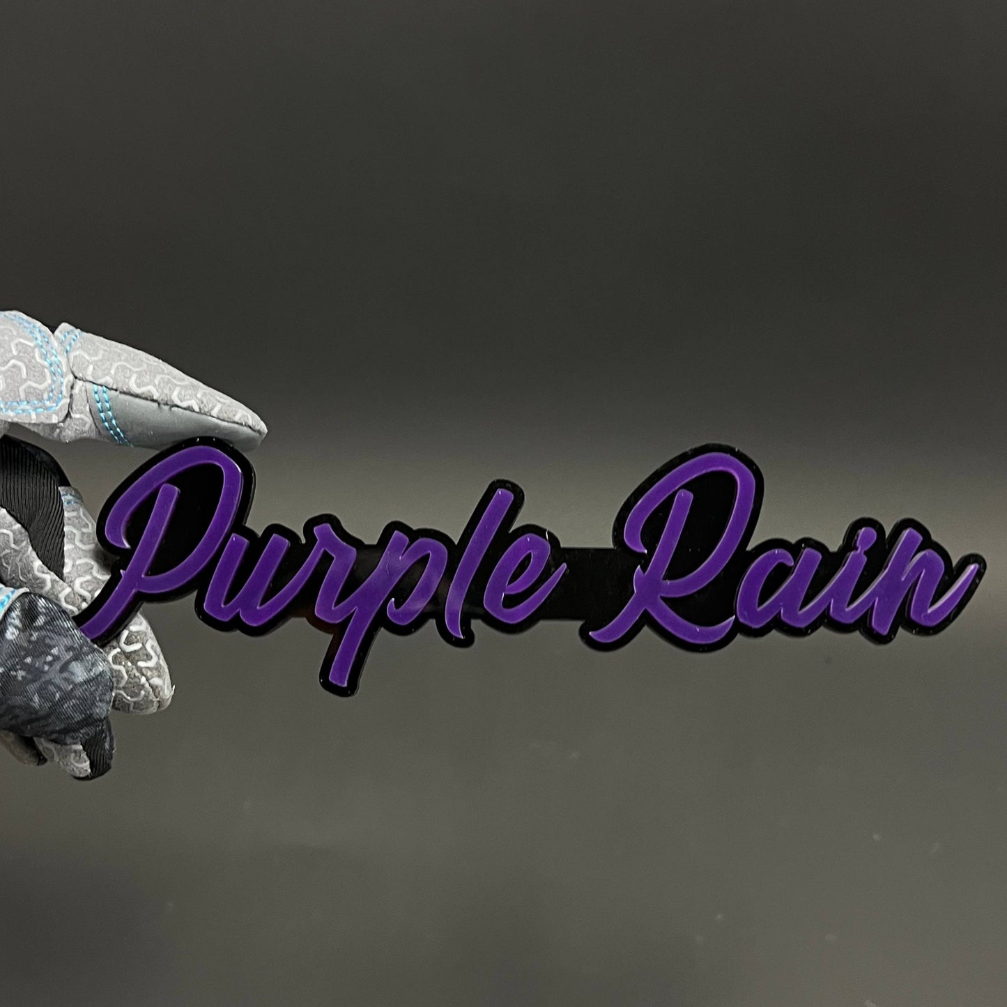 1PC Purple Rain 3D Acrylic Badge - Car Truck Emblem Fender Sticker