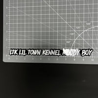 1PC LTK LIL TOWN KENNEL MOODY BOY 3D Acrylic Car Badge - Fender Emblem