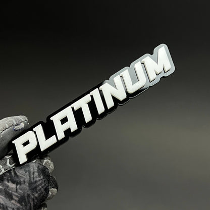 1PC Platinum 3D Acrylic Badge - Car Truck Emblem Fender Tailgate Trunk Sticker