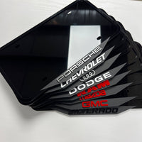 Custom Car Logo Plate Frame, Any Brand - Acrylic License Plate Frame