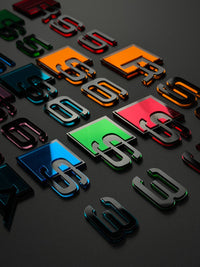 Audi RS S Mirror Acrylic Emblem – Custom Color Badge