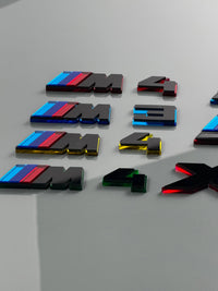 BMW M Mirror Acrylic Emblem – Custom Color Badge