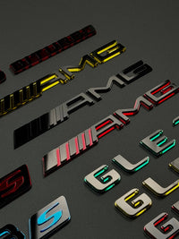 Mercedes AMG Mirror Acrylic Emblem – Custom Color Badge