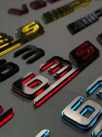 Mercedes AMG Mirror Acrylic Emblem – Custom Color Badge