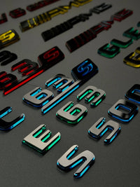 Mercedes AMG Mirror Acrylic Emblem – Custom Color Badge