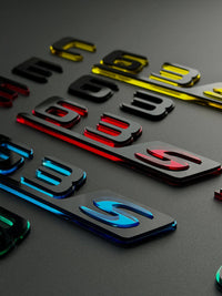 Mercedes AMG Mirror Acrylic Emblem – Custom Color Badge