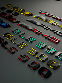 Mercedes AMG Mirror Acrylic Emblem – Custom Color Badge